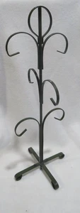 Vintage Japan Green Metal Coffee Mug Tea Cup Display Stand 15" tall - Picture 1 of 3