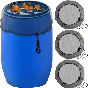 Regentonnennetzabdeckung mit Kordelzug für Wasserauffangbehälter Eimer - Bild 1 von 26