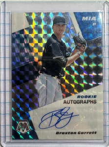 2021 Panini Mosaic - Rookie Autographs Mosaic Braxton Garrett #RAM-BG (AU, RC) - Picture 1 of 3