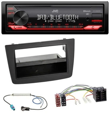 JVC Bluetooth USB DAB MP3 Autoradio für Alfa Romeo Mito 955 08-14 ISO schwarz - Bild 1 von 4