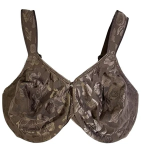 Wacoal Awareness Full Coverage Unlined Underwire Bra Sz 40G Brown Floral - Picture 1 of 6