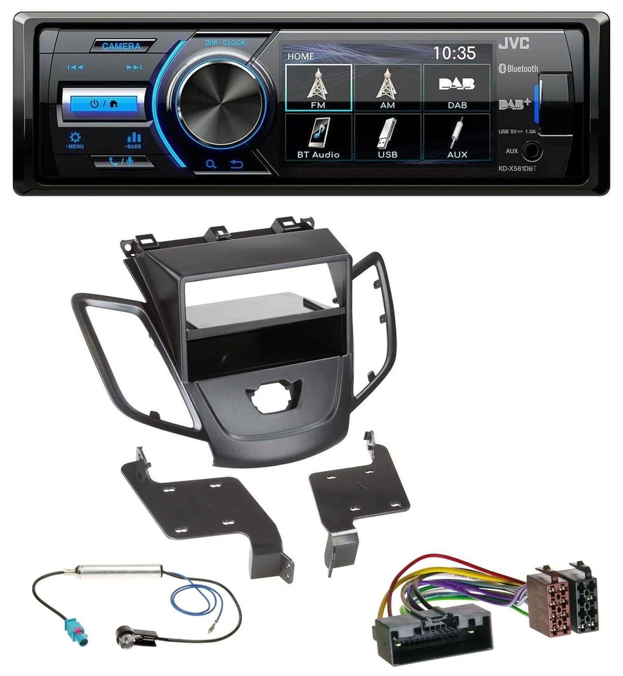 JVC Bluetooth MP3 USB DAB Autoradio für Ford Fiesta 10-17 JA8 ohne Display schwa - Bild 1 von 4