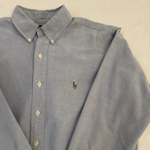 Ralph Lauren Herren blau Classic Fit Button Down Langarm Hemd-Größe 16 32/33 - Bild 1 von 13
