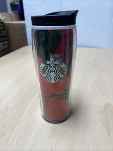 2020 Starbucks 16 oz. GRANDE Acryl Becher HOLIDAY RED GREEN POINSETTIAS SIREN - Bild 1 von 13