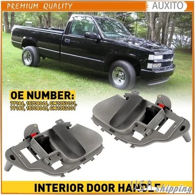 Manija de puerta interior para Chevrolet C1500 95-1999 delantera izquierda y derecha gris interior Foto 1 de 4