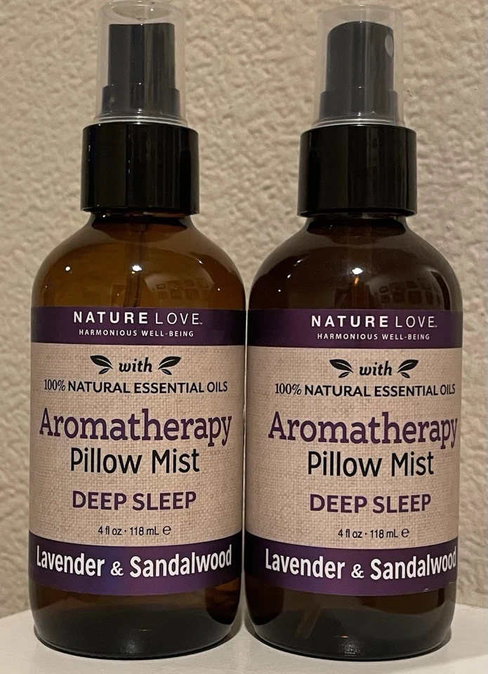 2 NATURE LOVE DEEP SLEEP AROMATHERAPY LAVENDER SANDALWOOD PILLOW MIST 4 OZ SPRAY - Image 1 of 1