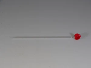 Vintage Mid-Century Modern Red & Crystal Glass Straw Spoon c.1945 - Picture 1 of 3