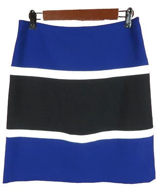 SK12837- ANNE KLEIN Mujer Poliéster Viscosa Falda Lápiz Rayas Talla 6 COMO NUEVO Foto 1 de 4