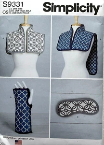 Simplicity S9331 Hot or Cold Shoulder Wraps, Mask and Wrist Wrap One Size - Bild 1 von 2