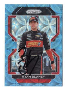 AUTOGRAPHED Ryan Blaney 2022 Panini Prizm Racing CAROLINA BLUE SCOPE PRIZM Inser - Picture 1 of 2