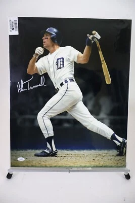 Alan Trammel Detroit Tigers Autographed 16x20 Photo JSA COA - Image 1 of 2