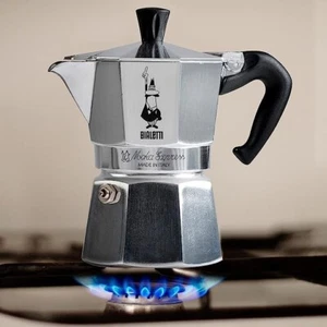 Bialetti Moka Express 3 Tazze Caffettiera Moka in Alluminio - Argento - Foto 1 di 5