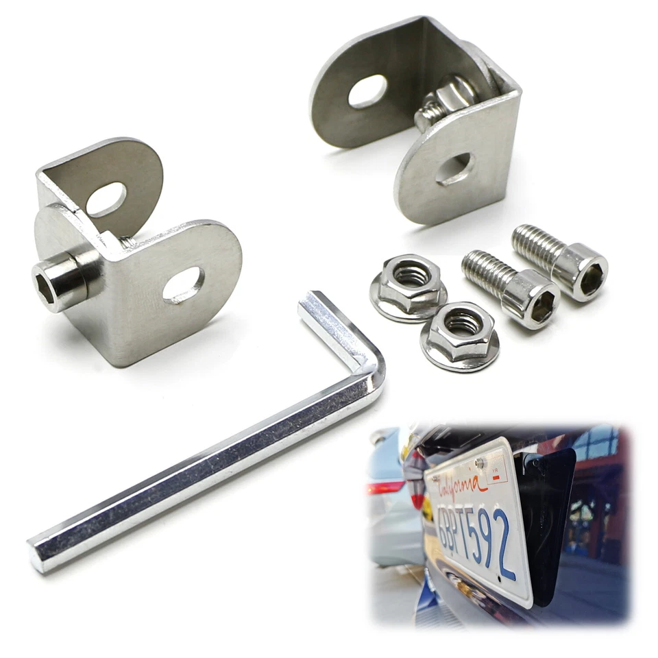 Soporte de reubicación de matrícula de parachoques JDM con ángulo ajustable Foto 1 de 4