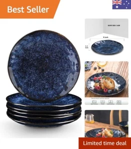 Ceramic Dessert Salad Plates, 8 Inch, Set of 6, Round, Microwave, Oven, and D... - Picture 1 of 7
