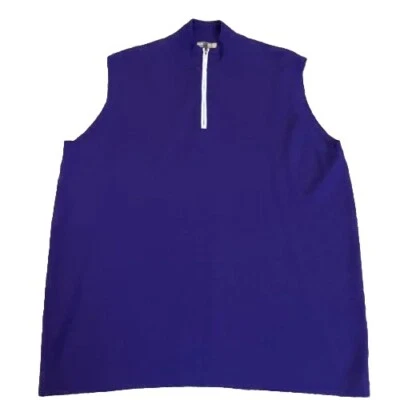 Peter Millar L Purple Sweater Vest Embroidered Medalist Luxury Golf Wool Blend - Image 1 of 4