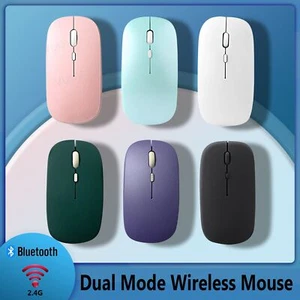 Souris rechargeable muette Bluetooth 2,4 G souris sans fil pour iPad MacBook ordinateur portable - Photo 1/19