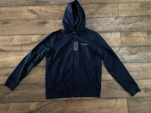 Armani Exchange Sweatshirt Hoodie mit durchgehendem Reißverschluss schwarz Herren Größe Large BRANDNEU - Bild 1 von 7