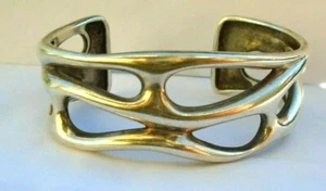 Vintage Tiffany & Co 925 sterling silver pierced cuff bracelet RARE! - Picture 1 of 4