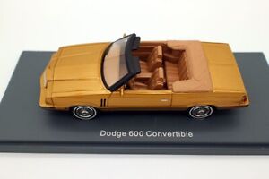 NEO Scale Model 1/43 Dodge 600 Convertible Resin car for collection gift Limited