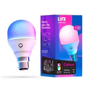 LIFX 1000lm Wi-Fi Smart LED Light Bulb | Colour A60 | B22 Bayonet Cap - Picture 1 of 11