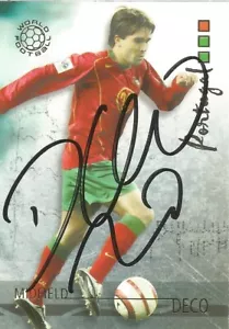 TARJETA COLECCIONABLE ÚNICA DE FÚTBOL MUNDIAL FUTERA 2006 FIRMADA DECO PORTUGAL + CERTIFICADO DE AUTENTICIDAD - Imagen 1 de 1