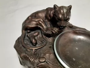 Vintage Cast Iron Panther Tray Ashtray - Picture 1 of 11