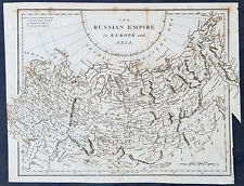 1795 Aaron Arrowsmith Original Antique Map of The Russian Empire, Europe to Asia