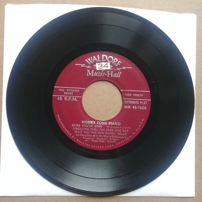Knuckles O'Toole – Honky Tonk Piano EP 45 7" POP FOLK Record Vinyl 45-162 Foto 1 de 2