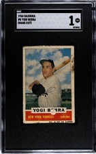 1960 Bazooka #8 Yogi Berra SGC 1 Poor HOF