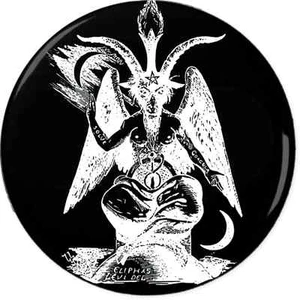 Baphomet Pin-Back Button 6 Tamaños Devil Satan Occultism Symbol Punk Death Metal - Imagen 1 de 2