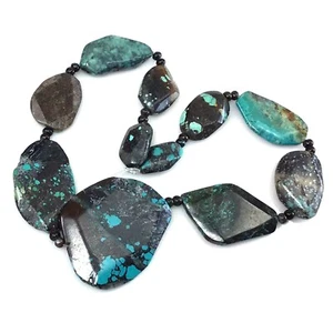 Gemstone Natural Turquoise Nugget Faceted Bead Turquoise Necklace Jewelry Making - Bild 1 von 3