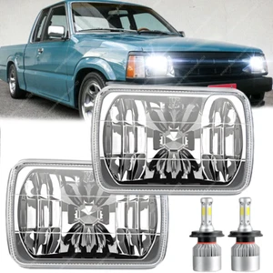 For Mazda B2000 B2200 B2600 RX-7 GLC Pickup 2pcs 7x6" Led Headlights Hi/Low Beam - Picture 1 of 18