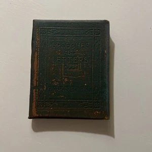 1920s Mini Green Leather Bound Book: Speeches And Letters- George Washington - Bild 1 von 2