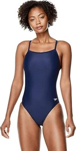 Speedo Women's Swimsuit One Piece Powerflex Flyback Solid Adult Team Colors - Picture 1 of 3