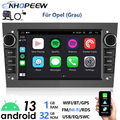 Für Opel Astra Corsa Zafira Vectra Vivaro Android GPS Navi Autoradio mit Kamera - Bild 1 von 4