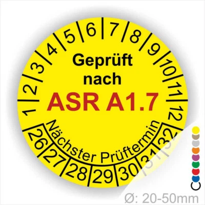 PRINTENGEL © Plaketten Etiketten Geprüft gemäß ASR A1.7 Prüfung Türen- Tore Ø: 20-50mm