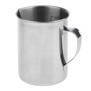 Stainless Steel Measuring Glass Jug Pitcher with Insulated Handle - 1 Litre - Picture 1 of 7