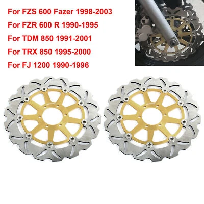 Front Brake Rotors For Yamaha FZS 600 FAZER 1998-2003 FZR 600 R 1990-1995 XJR400 Foto 1 de 4