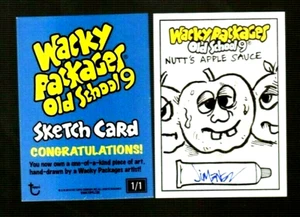 Wacky Packages Old School Series 9 2020 {OS9} boceto de "Nutt's Apple" de Jiménez. - Imagen 1 de 1