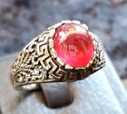 Vintage Sterling Silver - Ruby Ring - Size 11 - 0120