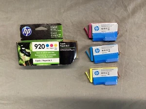 Original HP 920 3er Pack Color Tinte Cyan Magenta Gelb ABGELAUFEN APRIL 2023 - Bild 1 von 8