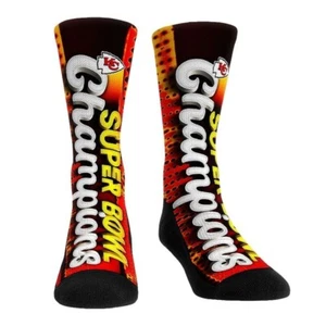 Kansas City Chiefs Rock Em Socks Unisex Super Bowl LVIII Champions Socks - Picture 1 of 1