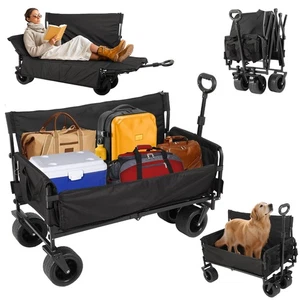 Vagón Plegable 440LBS, Sofá Multifuncional Asiento Reclinable Camping - Imagen 1 de 7