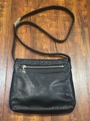 Ralph Lauren Classic Black Leather Shoulder Bag Crossbody Handbag - Image 1 of 4
