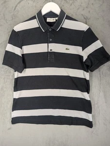 Lacoste Men's Polo Shirt Size Small 100% Cotton Short Sleeve Striped - Picture 1 of 11