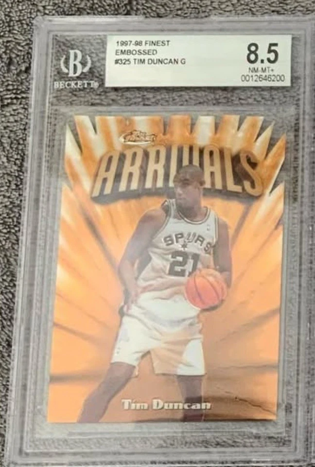 1997 1998 Tim Duncan RC Topps Finest Embossed Gold  Rookie Spurs Bgs 8.5 Mint 🔥 - Image 1 of 1