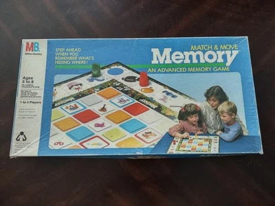 VINTAGE Miltim Bradley Memory Game Match & Move COMPLETE 1986 Kids 80's - Image 1 of 2