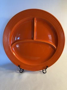 Vintage Fiesta 10½" Red Compartment Plate Divided Plate *Beautiful* - Picture 1 of 4