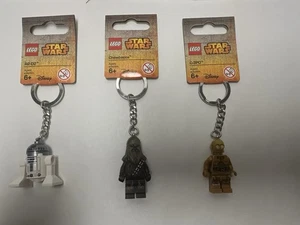 NWT LEGO STAR WARS KEYCHAINS LOT OF 3: CHEWBACCA , C-3PO & R2D2 - Picture 1 of 4