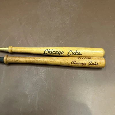 2 Chicago Cubs  wooden Wood baseball bat pencil MLB souvenir  - Image 1 of 4